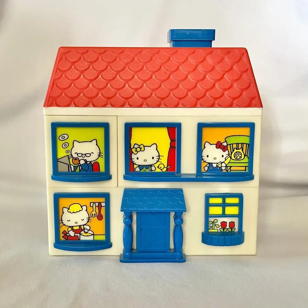 Vintage Sanrio Hello Kitty House Jewelry Box Multiple Drawers with Accessories